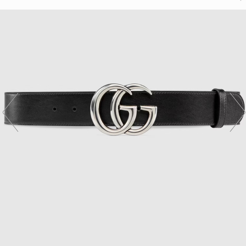 Black & Silver Gucci Belt